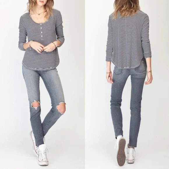 Anthropologie Gentle Fawn Striped Guide Top Women's Size Medium - Picture 2 of 10